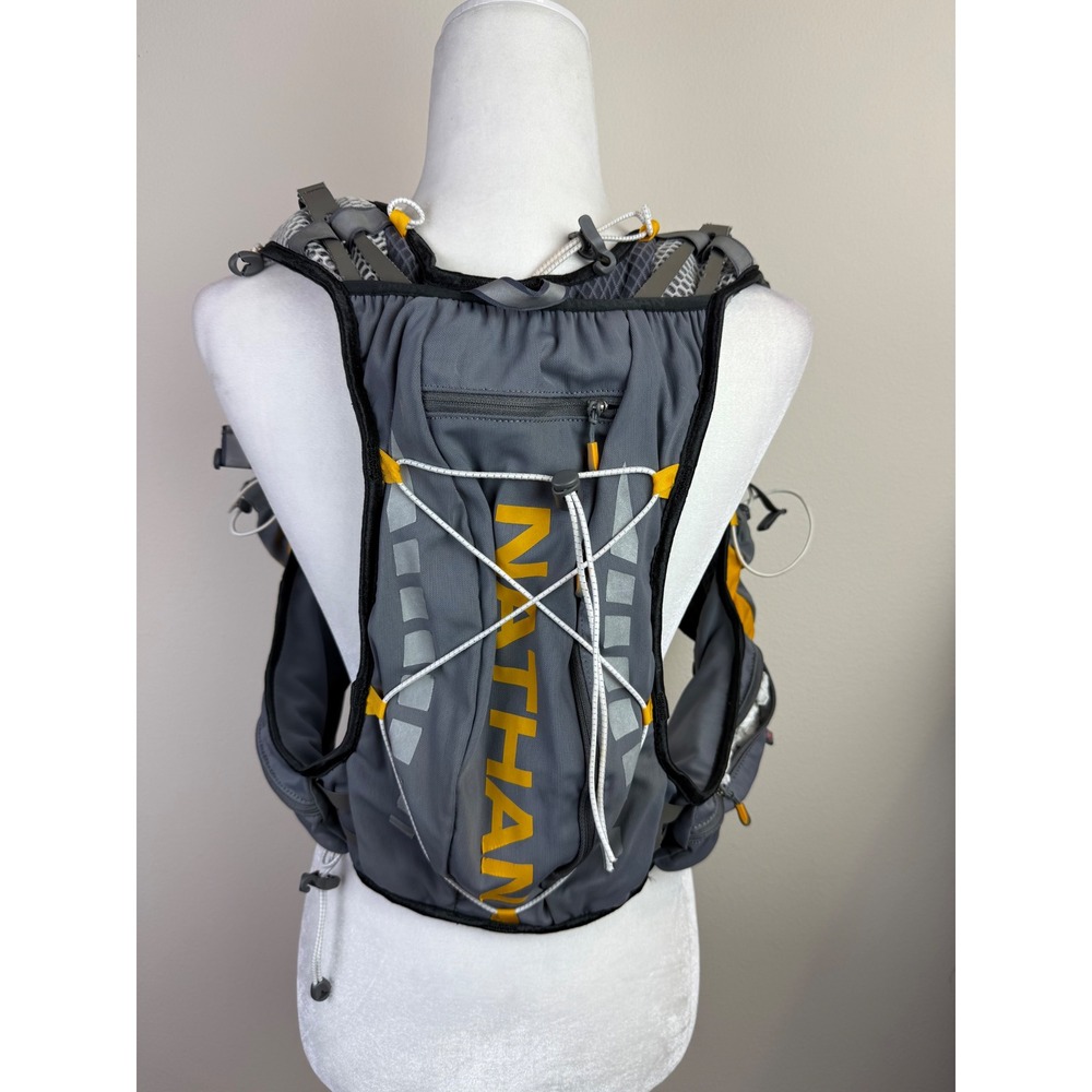 Nathan Hydration Running Vest Grey Yellow Adjustable Trail Race Pack